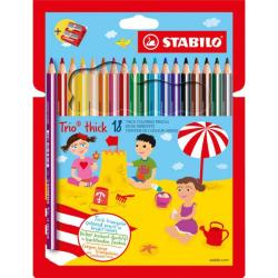 Farbiky STABILO Trio so strhadlo m 18ks
