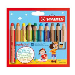 Farbiky STABILO woody 3 in1 10ks