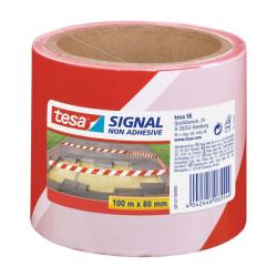 Vstran pska nelepiv TESA Signal 80mm x 100m erveno-biela