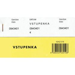 Vstupenka slovan 3-dielna 100 lstkov