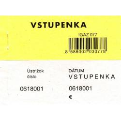 Vstupenka slovan 2-dielna 100 lstkov