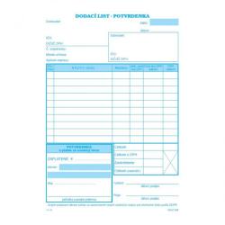 Dodac list A5 s DPH s potvrdenkou samoprepis