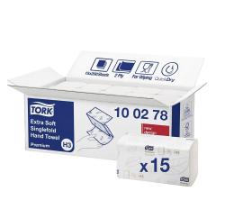Tork Singlefold extra jemn papierov utierky H3 PremiumCelulza Biela 2 23x23cm 3000ks