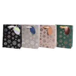 Vianon papierov taka 260x320mm textiln uk vo farbe taky mix 4 metalickch motvov