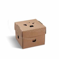 Burger box (PAP-FSC Mix) rozkladac nepremastiten kraft 120 x 120 x 100 mm [100 ks]