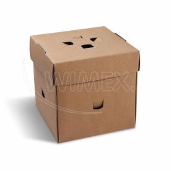 Burger box (PAP-FSC Mix) rozkladac nepremastiten kraft 145 x 145 x 150 mm [50 ks]