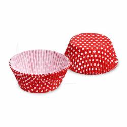 Cukrrensk koek (PAP) Bodky bielo/erven O50 x 30 mm [40 ks]