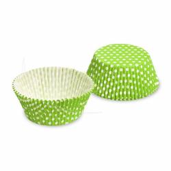 Cukrrensk koek (PAP) Bodky bielo/ltozelen O50 x 30 mm [40 ks]