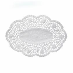 Dekoran krajka (PAP) ovlna biela 50 x 37 cm [100 ks]