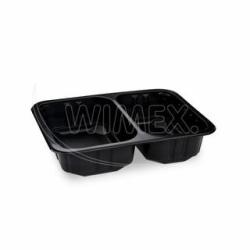 Menu misa (PP) 2dielna ierna 227 x 178 x 50 mm [80 ks] - 78512-original