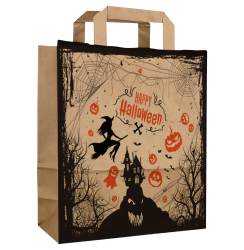 Papierov taka hned 28+17 x 27 cm [ 50 ks] -NAH-potla-Halloween